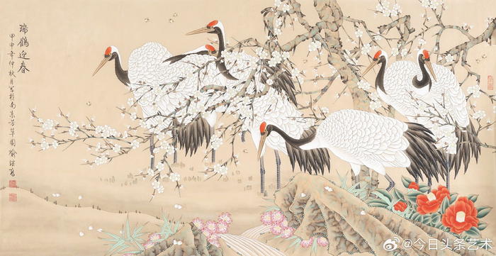 画家喻继高花鸟画