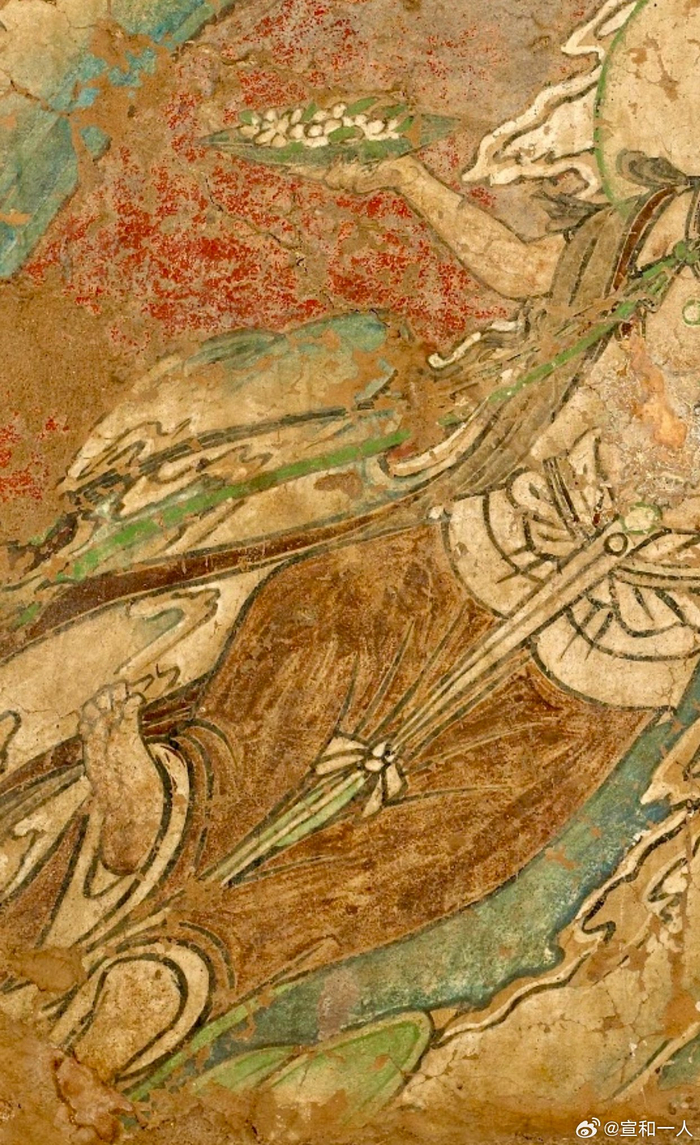 慈胜寺壁画双飞天__财经头条