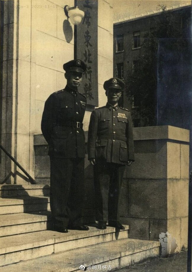 1947年9月,陈诚与熊式辉交接典礼合影