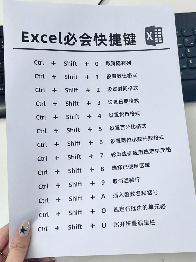 excel常用快捷键大全97工作效率提升100%