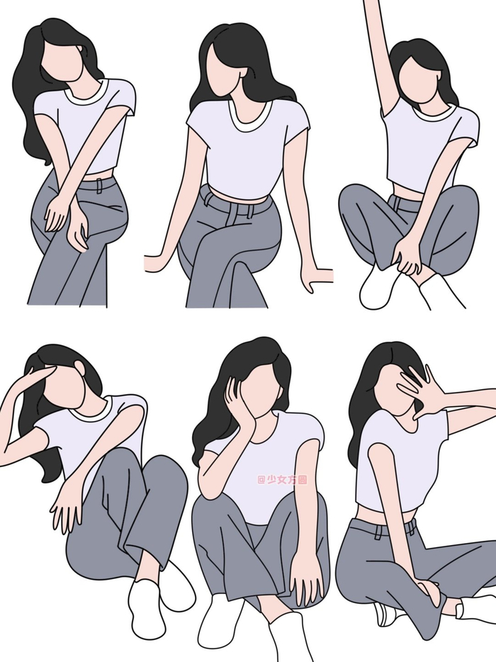 万能拍照姿势,站姿 坐姿 对镜自拍大全