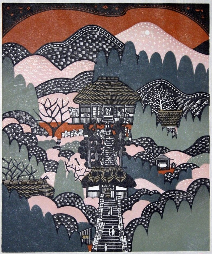 “雪景”木刻版画 —— 日本雕版大师 Ray Morimura