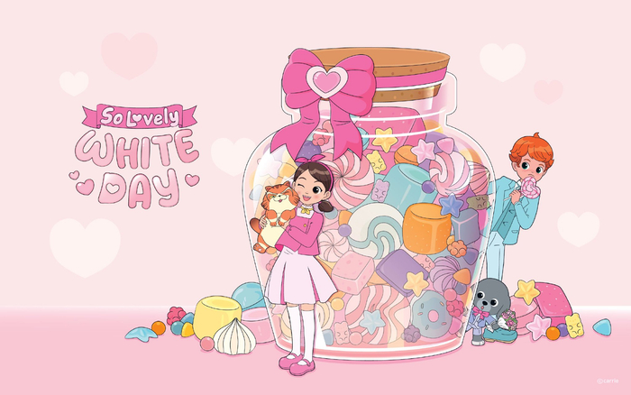 壁纸白色情人节02甜蜜无负担糖果少女心有你有爱01w19921407670