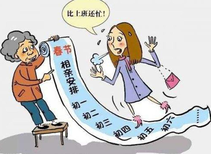 独在异乡为异客每逢佳节要相亲与其回家勉为其难相亲