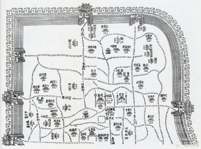 明清志书上的长沙城池图|长沙府志|长沙|城池_新浪新闻