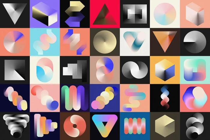 200款高级感几何矢量创意图形下载获取见评论区