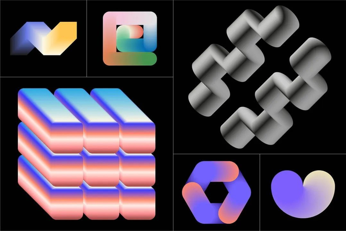 200款高级感几何矢量创意图形下载 (获取见评论区)