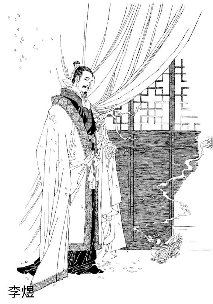 日本画师皇名月笔下的中国帝王钢笔白描图