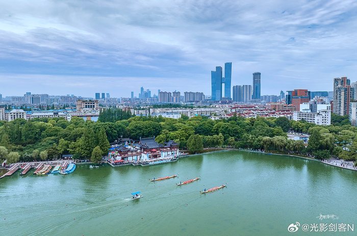 极美南京 端午·龙舟竞技 (南京莫愁湖公园环湖多视角)
