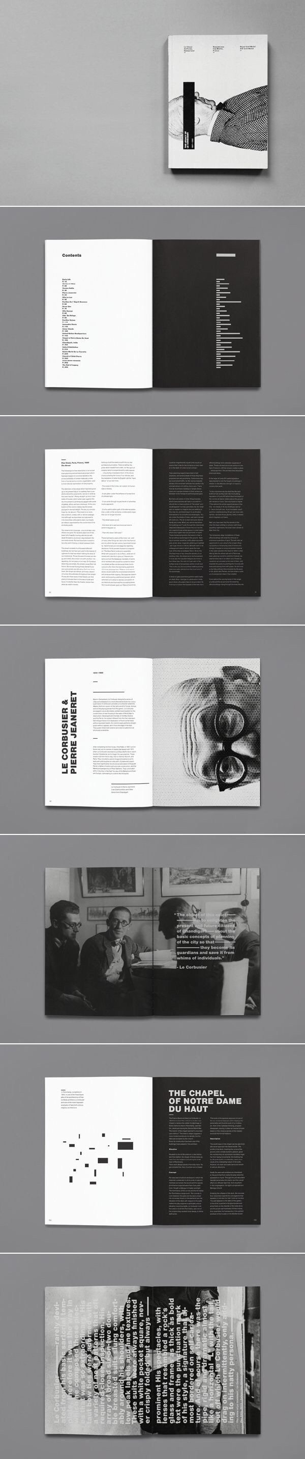 一组黑白配色画册版式设计参考