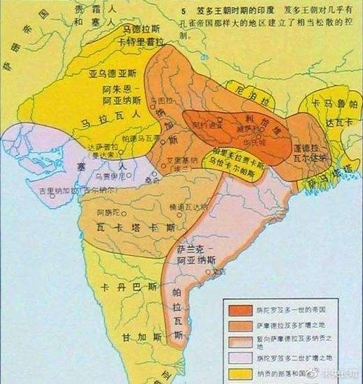 古印度在历史上长期处于分裂状态,也曾多次与各族交战