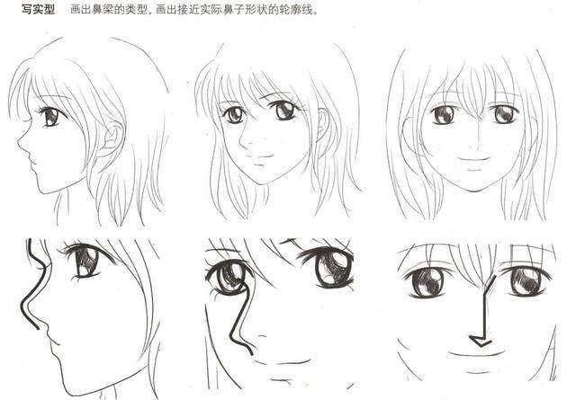 女孩从眼睛的位置开始,男孩从眼睛上面,眉毛稍微往下鼻子的形状是女孩