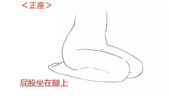 女性坐姿画法图片