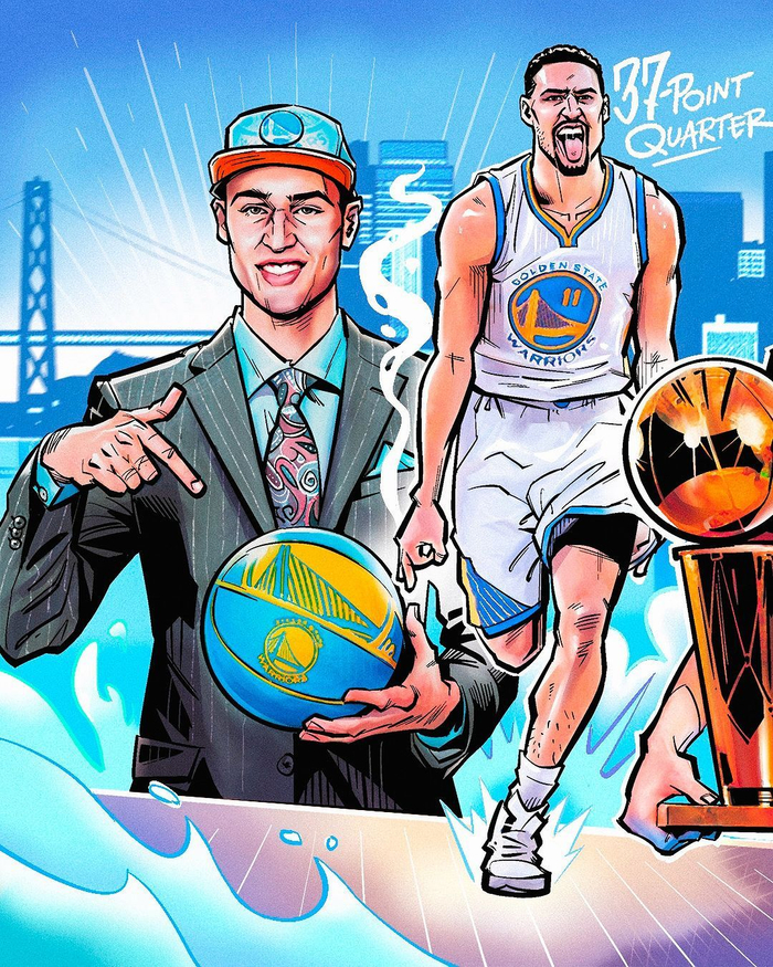 勇士官方致敬克莱汤普森:13年,4个冠军,无数个经典瞬间,多么精彩的