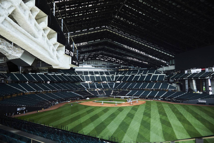 北海道棒球场f村的指示牌计划以直观的图形和清晰的导向系统