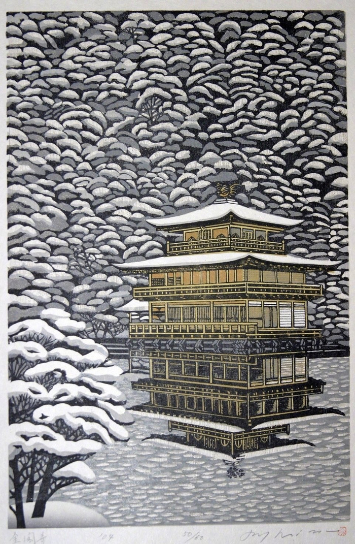 “雪景”木刻版画 —— 日本雕版大师 Ray Morimura