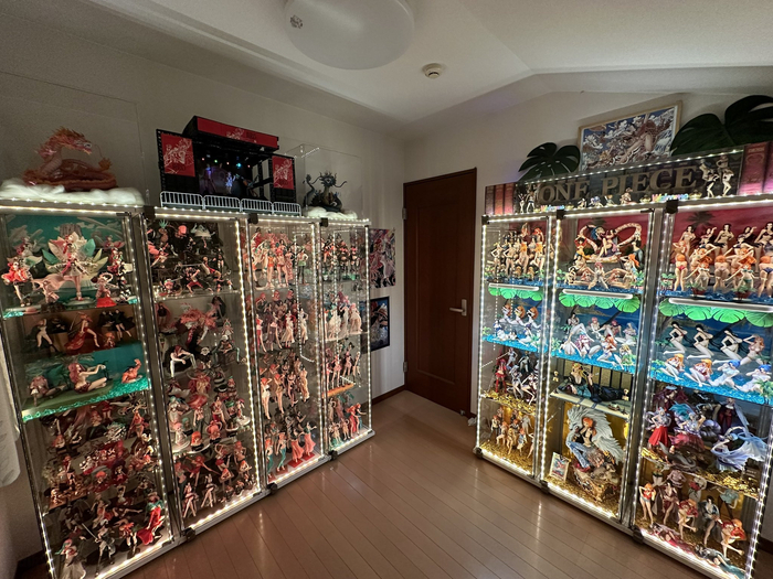 来自日本网友晒的海贼王手办间