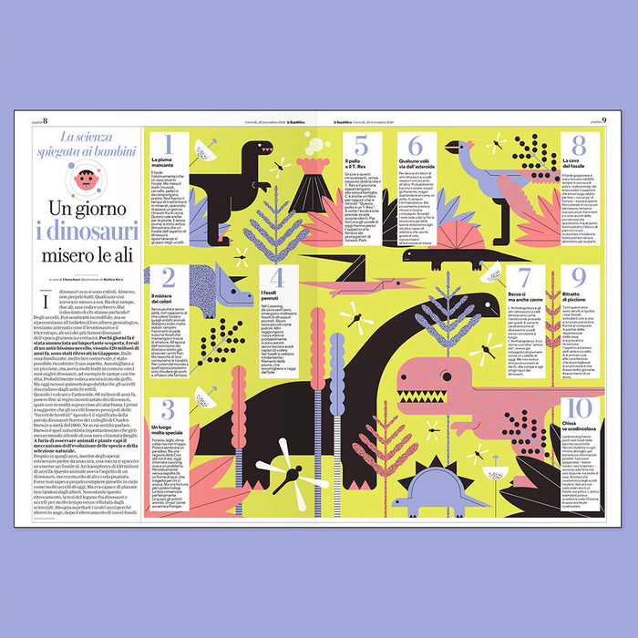 来自设计师 matteo riva 插画报纸版式设计