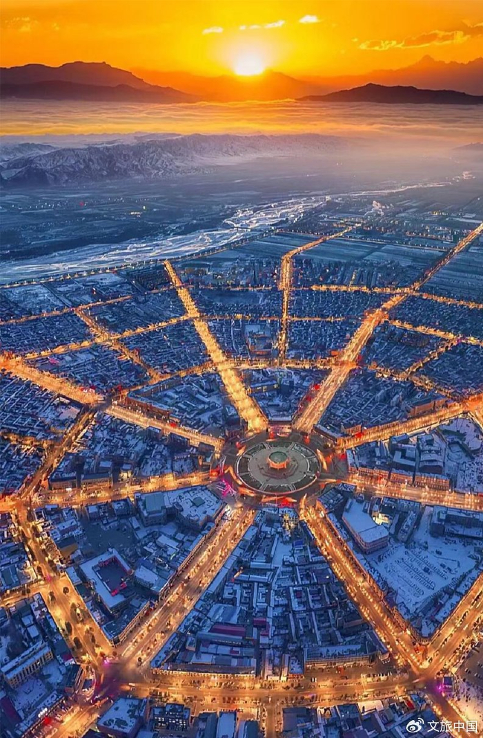 中国 | 俯瞰特克斯,我震撼不已!|新疆|中国|八卦城_新浪新闻