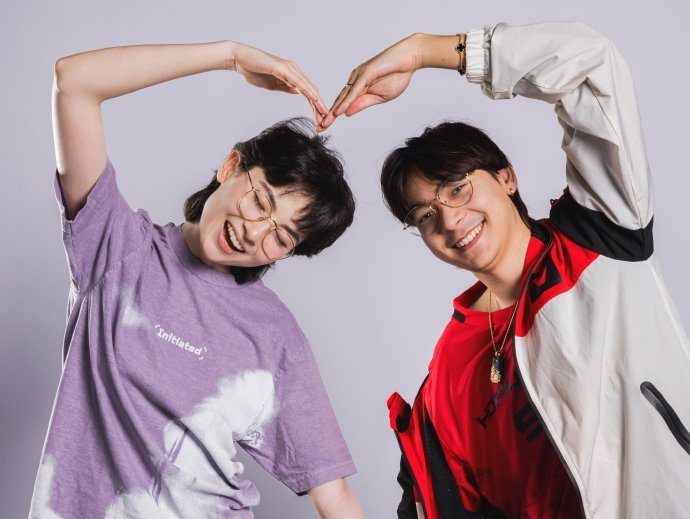 tenz和女朋友kyedae合照