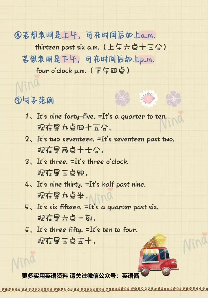 有用!关于英语时间表达的手绘图