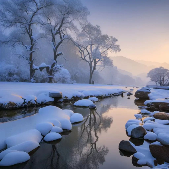 落雪入冬美在阿尔山