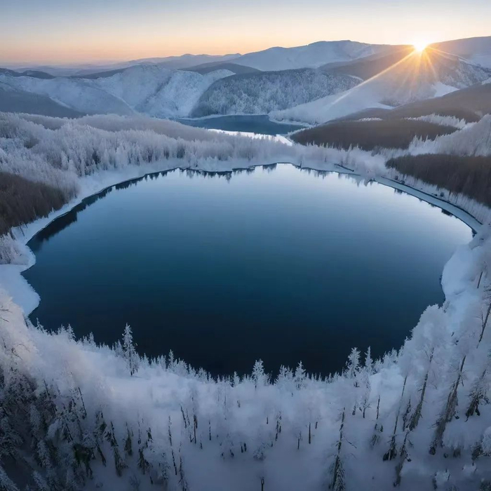 落雪入冬美在阿尔山