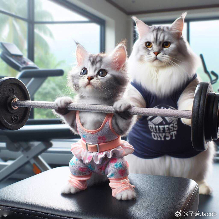 撸铁猫咪第五弹