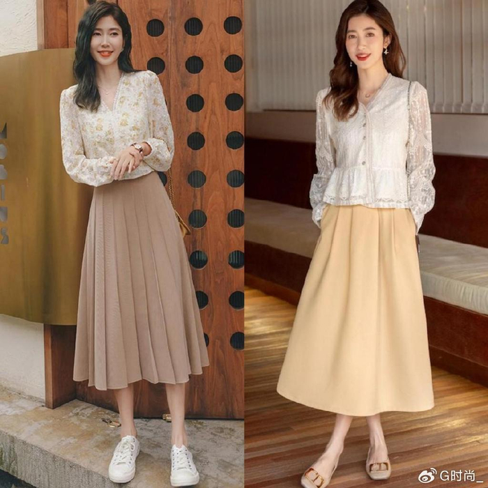 春夏穿半身裙,搭什么上衣更好看?这4组搭配示范,学会不吃亏