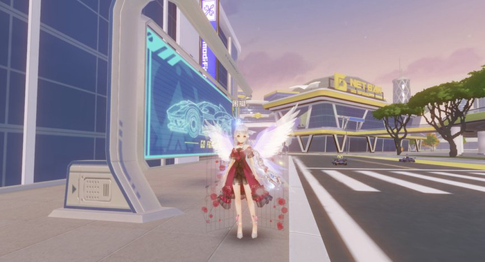 区三大区域,对应有俱乐部场馆,露天音乐舞台,跨海湾大桥,西式婚礼教堂