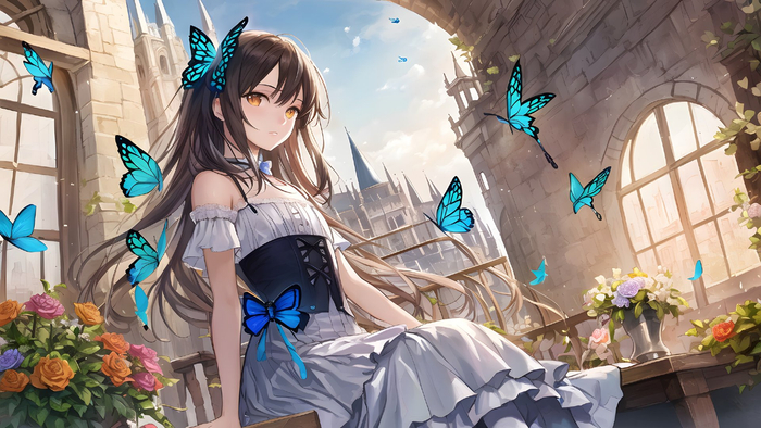 唯美动漫手绘风ai绘画壁纸手机电脑高清壁纸 图集动漫二次元|二次元