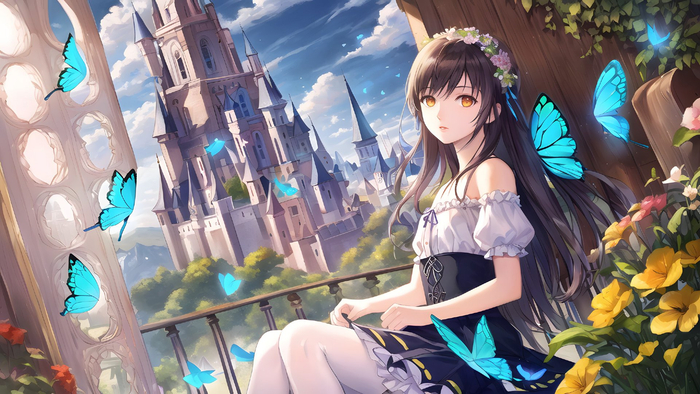 唯美动漫手绘风ai绘画壁纸手机电脑高清壁纸 图集动漫二次元|二次元