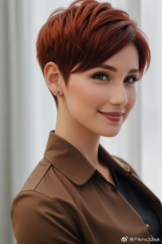 同时,彩色层次短发也适合各种职业和场合的女性,如学生,白领,艺术家等