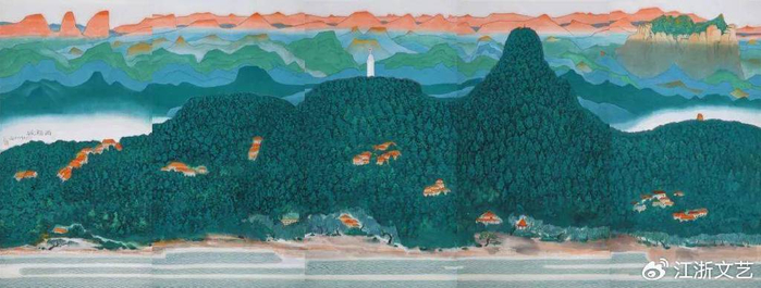 红星照我行——陈家泠革命圣地系列《西柏坡》作品欣赏|陈家泠|西柏坡