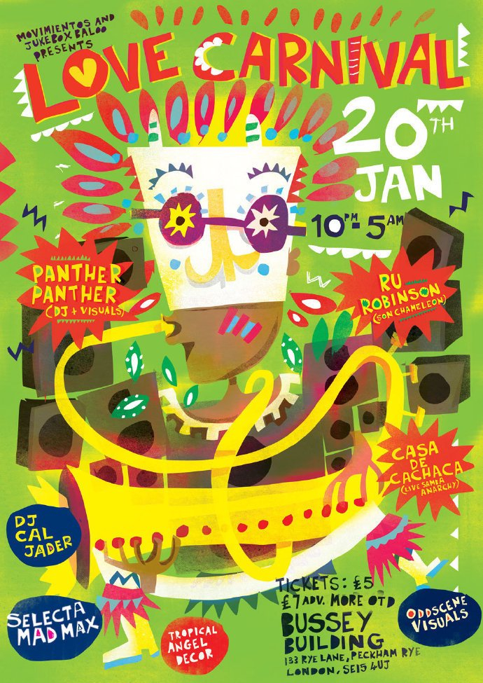 设计师lee hodges 67676767love carnival系列手绘插画海报