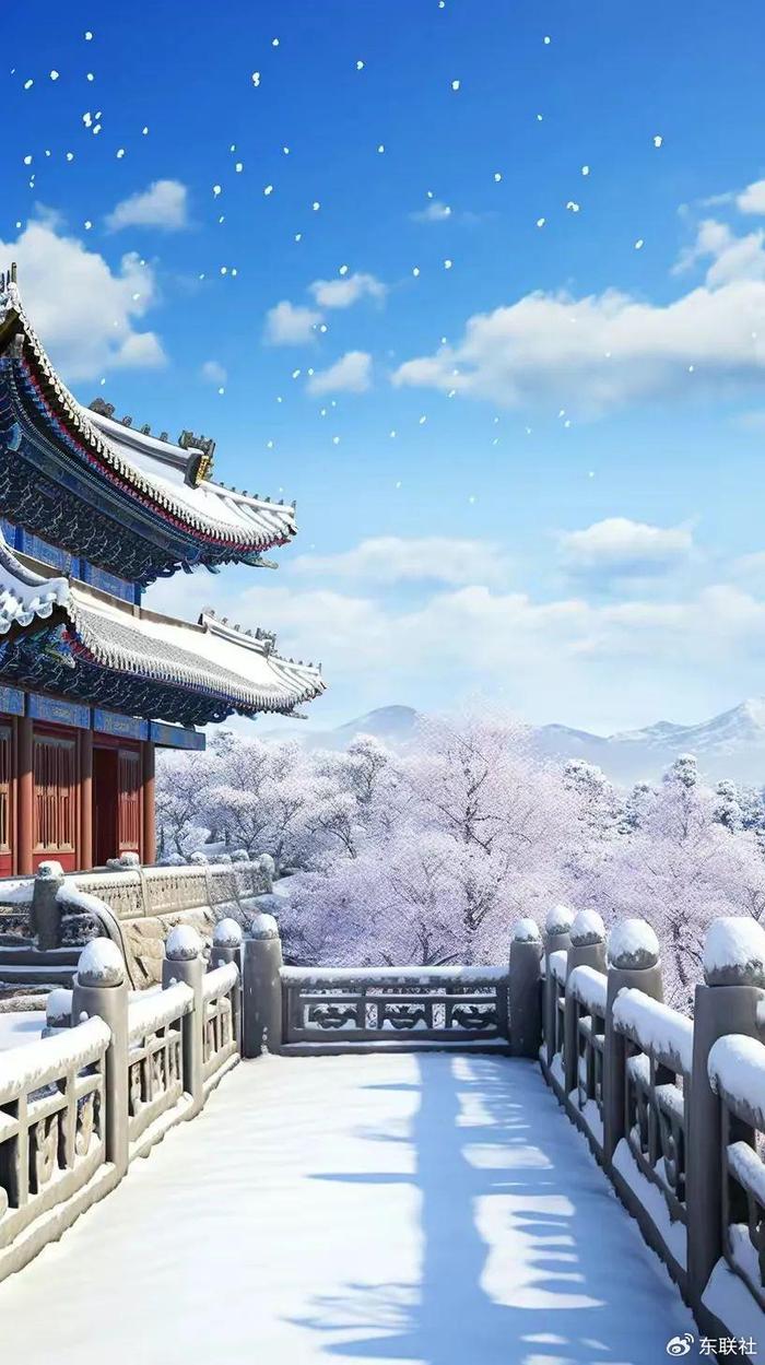 红墙黛瓦白雪,还有比这更惊艳的故宫雪景史诗大片吗?