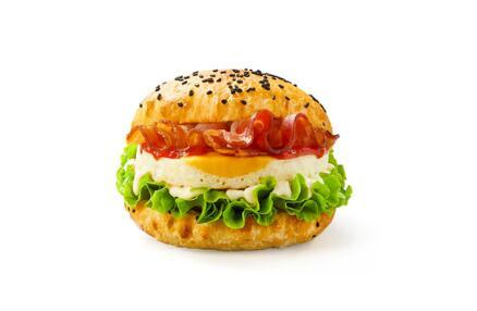 塔斯汀培根煎蛋中国汉堡,焦香诱人 黄金搭配|煎蛋|培根|汉堡_新浪新闻