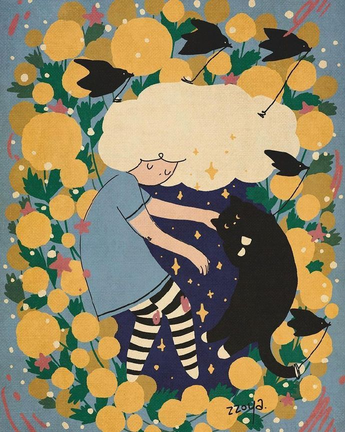 小清新色调插画丨by:zzoya