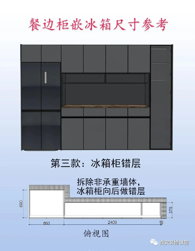 3种餐边柜常见做法，尺寸参考|收纳|鞋柜|餐边柜转角定制，收纳及功能更全|鞋柜与餐边柜，转角一体，互相成就彼此|小餐厅放弃定制餐边柜，让冰箱不 ...