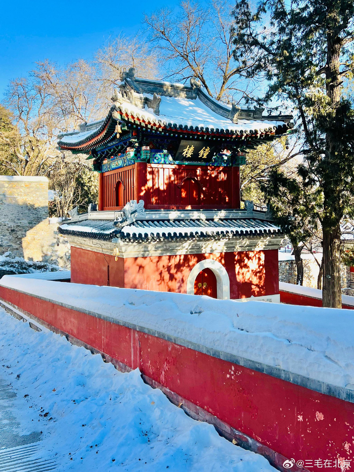 雪后晴天北京香山公园
