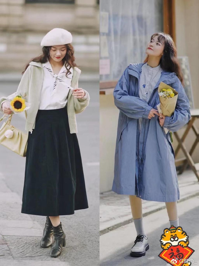 小个子早春怎么穿18套复古风造型清爽洋气很显高