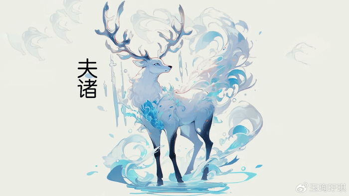 山海经异兽:夫诸兽,像白鹿有四角,兆水之兽|山海经|白鹿|异兽_新浪