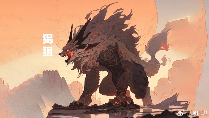 猲狙,外形像狼叫声如猪,善于隐匿|狼|叫声|外形_新浪新闻