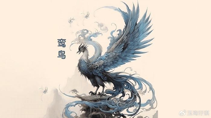 山海經神獸:鸞鳥,身上五彩斑紋,天下安寧才出現||鳥