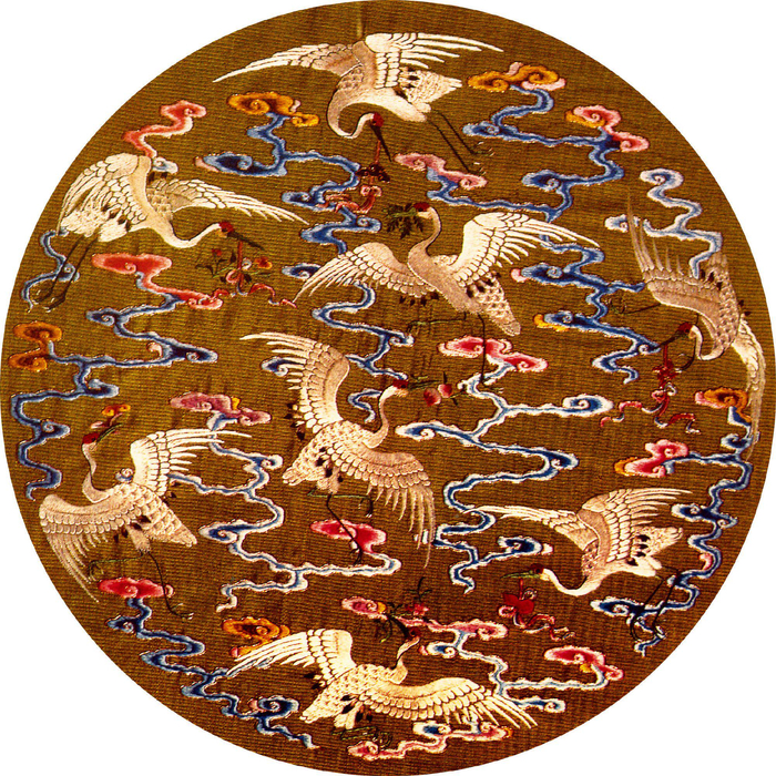 一组古代古典服饰纹样