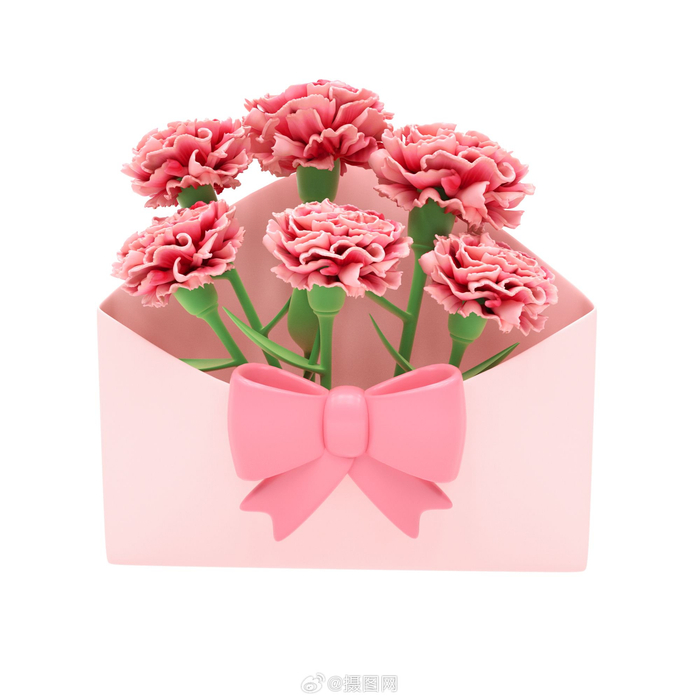 免抠素材 | 康乃馨花朵免抠元素 明天就是母亲节了