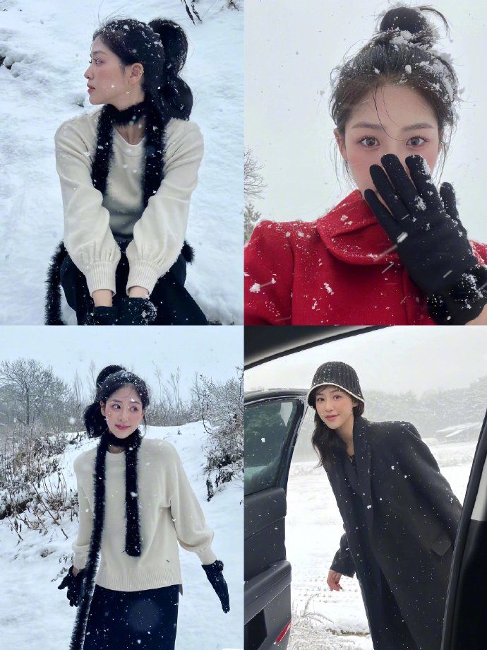 下雪拍照姿势超全合集 太爱啦92 这个冬天一定要让闺蜜给你拍