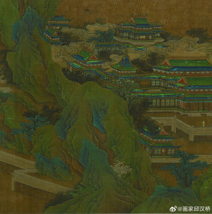 唐代王维款《阿房宫图》卷