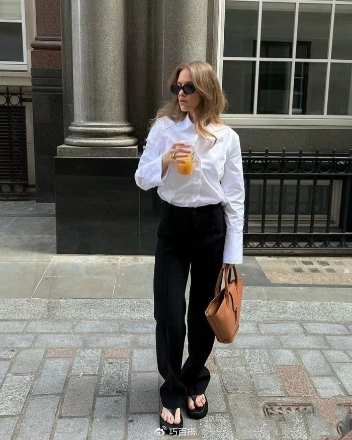 清爽气质又有氛围,春夏天穿贼高级|凉拖|长裤|组合_新浪新闻