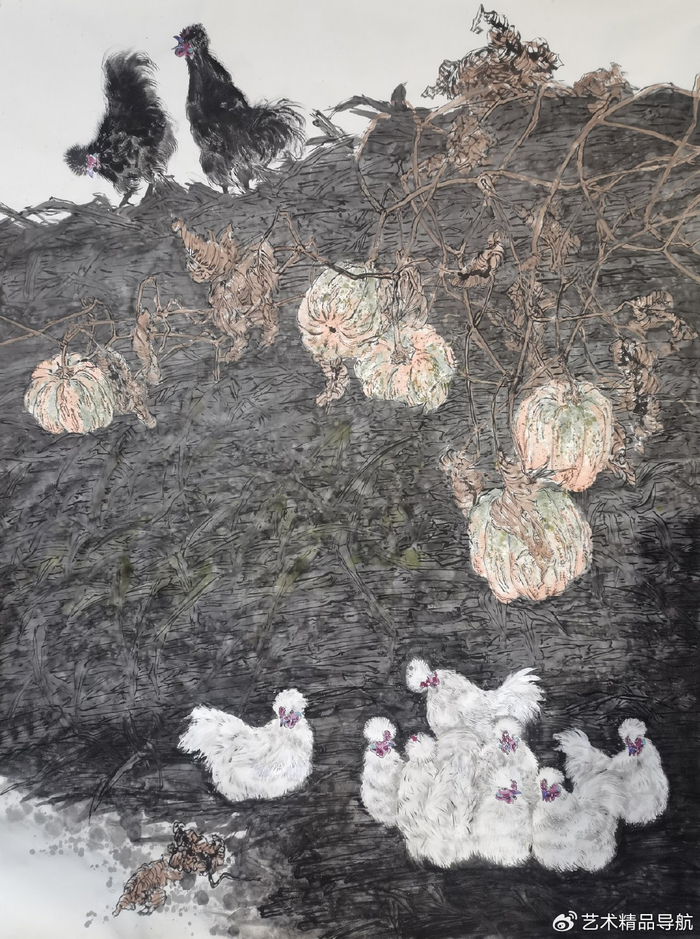 丹青溢彩·迎新年——2024主推艺术名家武仲时作品鉴赏|画鸡|画家